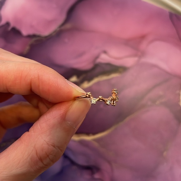 Scorpio star constellation rose gold ring - Picture 6 of 6